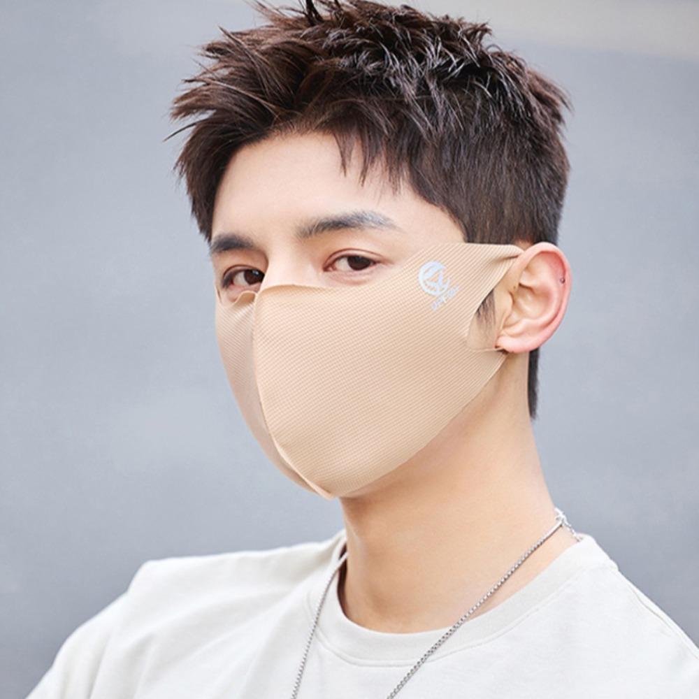 Summer Traceless Face Cover Sunscreen Face Scarf Face Gini Mask Ice Silk Mask  Women/Girls