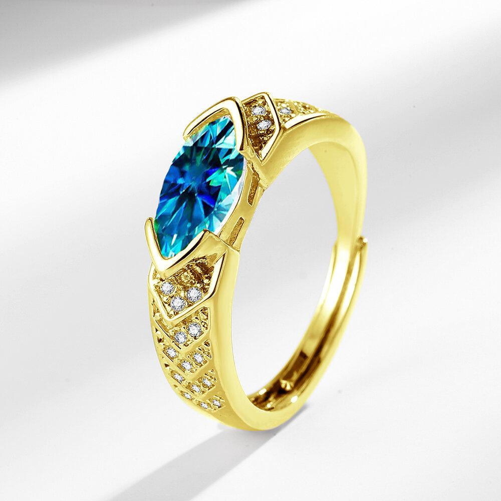 2026 Light Luxury Open Temperament Horse Eye Zircon Ring Female Tide Super Fairy Index Finger Ring