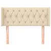 VidaXL Tête de lit avec oreilles Crème 93x16x78-88 cm Tissu3119091