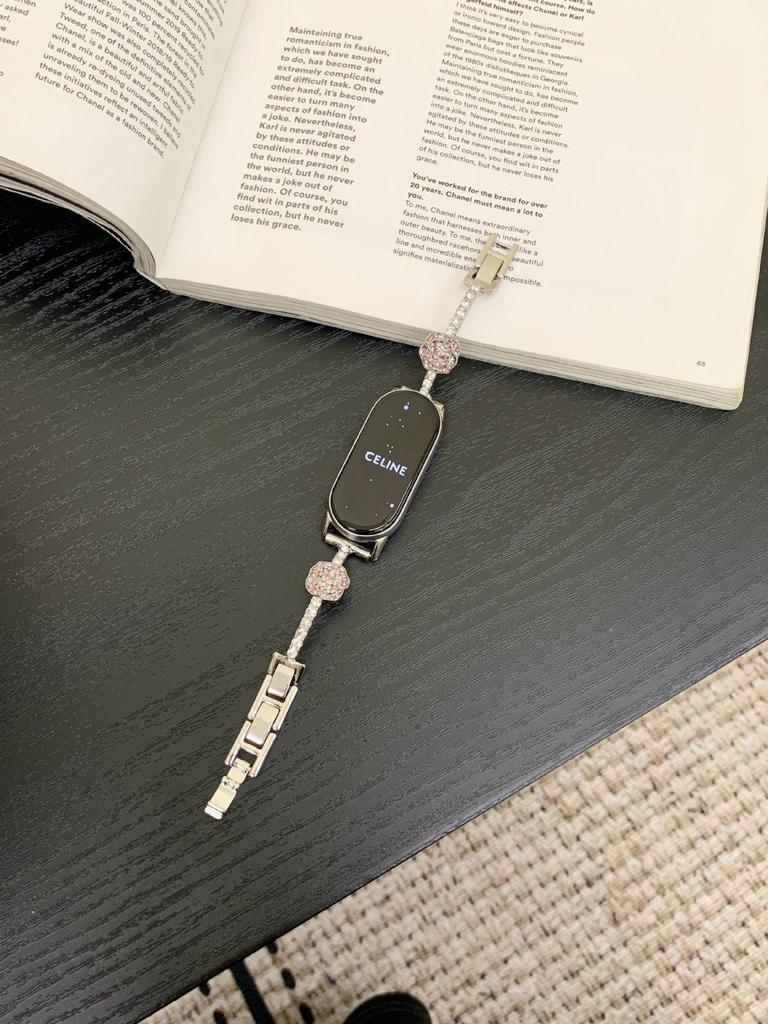 Redmi Watch 4/5 Kamelien-Diamantarmband & Xiaomi Smart Band Metallarmband