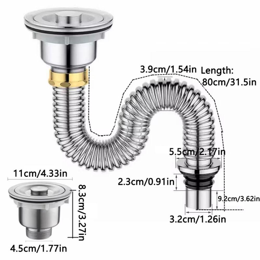 Deodorant Kitchen Sink Drain Pipe Anti Rat Bite Sewer Fast Drainage Kit  Plumbing Repair