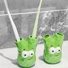 Cartoon Toothbrush Holder Whimsical Bathroom Organizer Funny Resin Toothbrush Stand Compact Shelf Saver for Couples