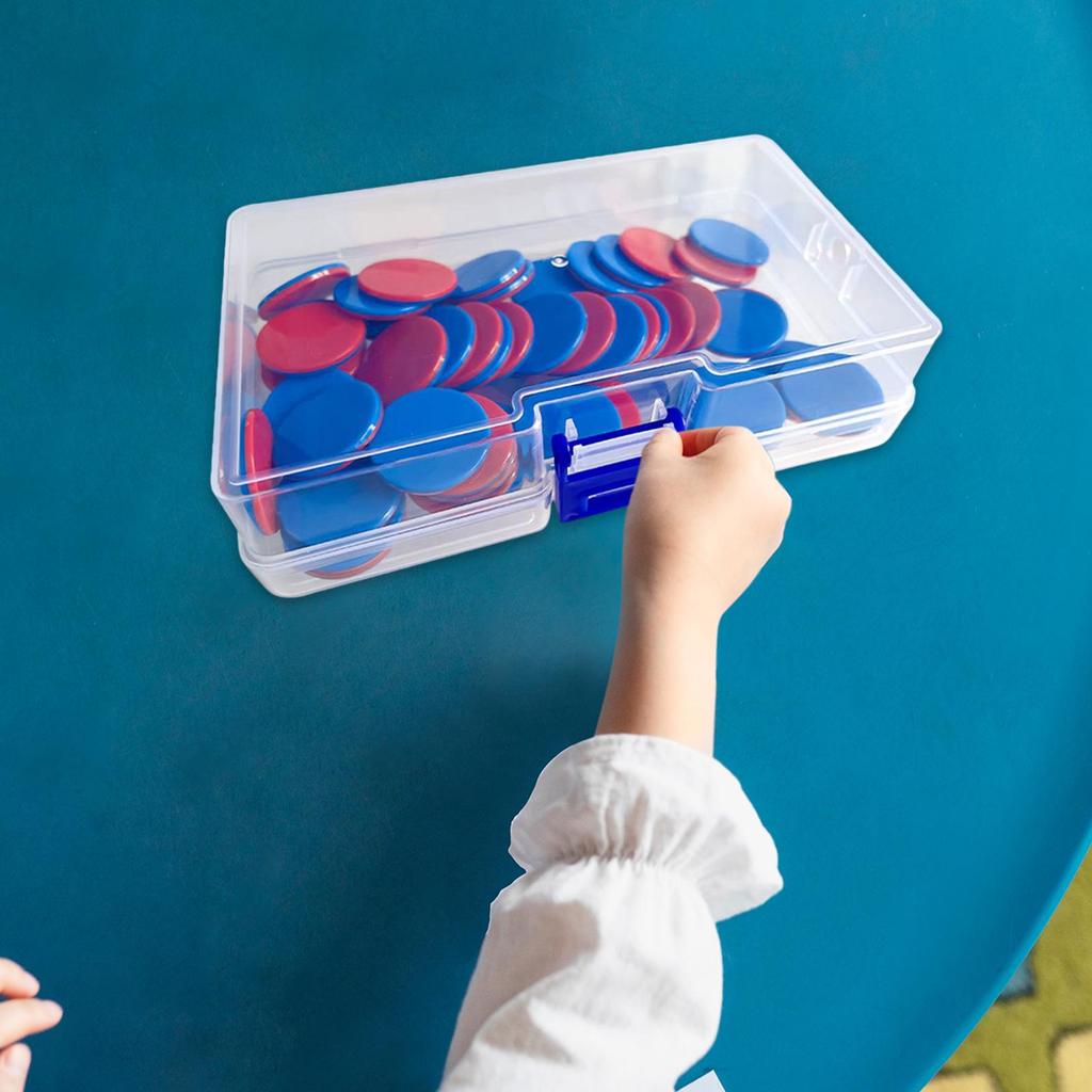 50Pcs Montessori Solid Round Chips with Storage Box Counters Chip Math Discs Markers