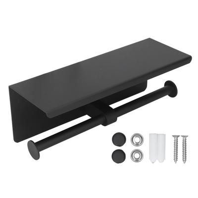 Stainless Steel Toilet Paper Holder with Shelf Self Adhesive Punch Free Toilet Paper Shelf Roll