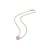 Pandora Retro Round Necklace Women's Rose Gold 380523CZ