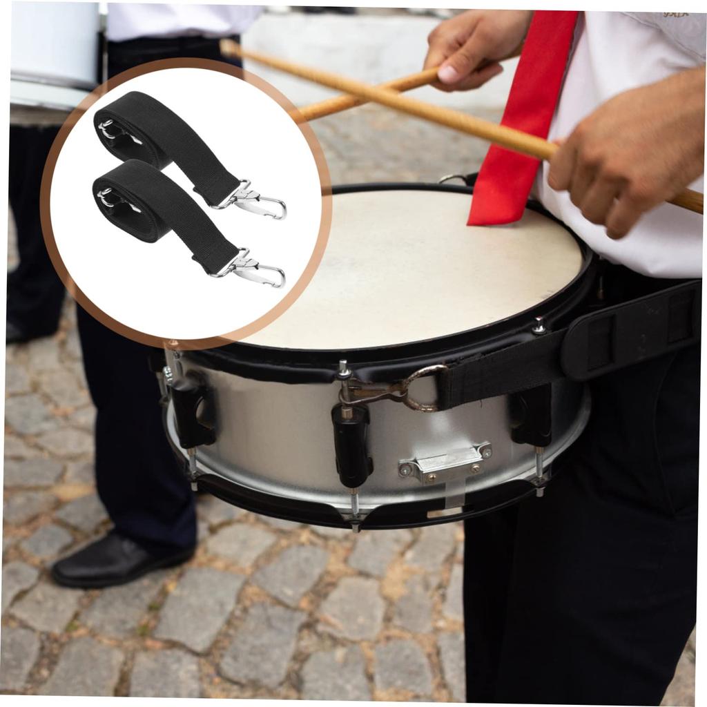 NUOLUX Snare Drum Stick Shoulder Strap for Concerts and Pack of Replacement Mylar Marching Snare Accessories for Drums Strap, Double-Sided Play, 4,