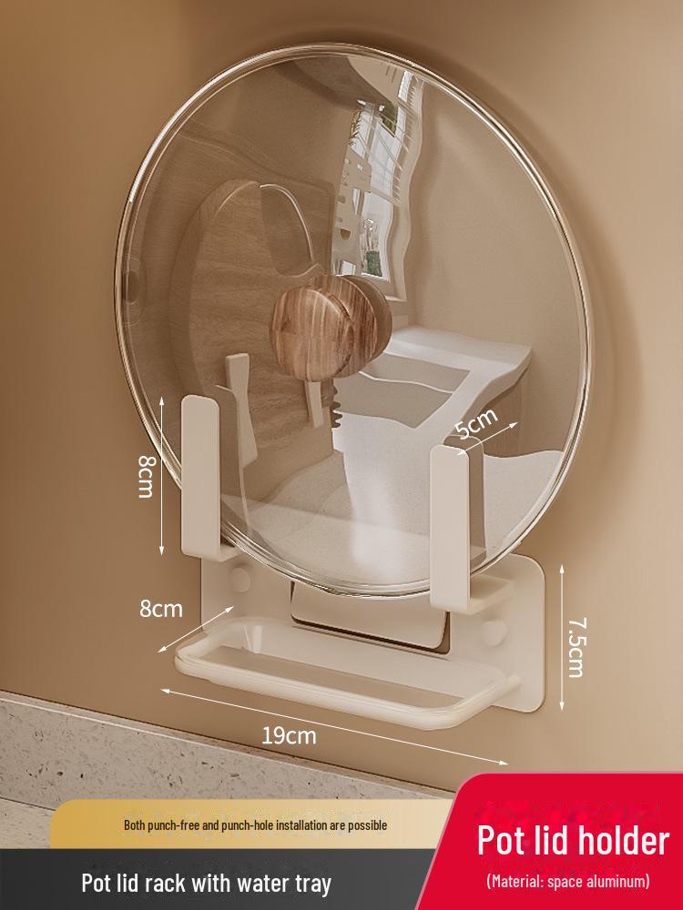 Väggmonterat köksställ i krämstil: Stansfri Vit Multifunktionell Förvaring för Kryddor och Kondiment