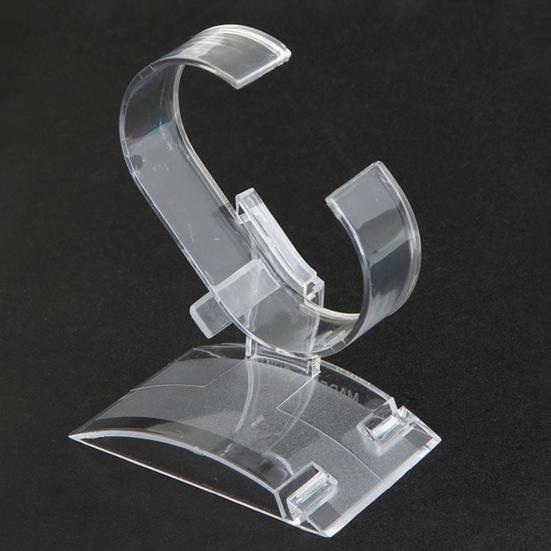 Przezroczysty stojak na zegarek w kształcie litery C Stojak na bransoletkę Biżuterię na nadgarstek do domu Biurka Lady Sklepowej