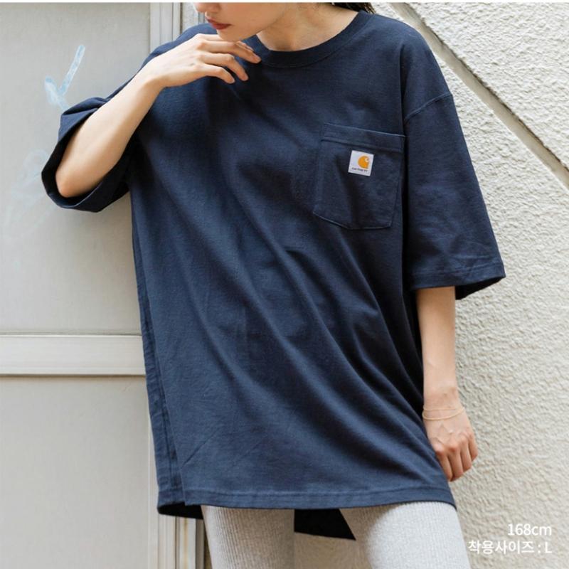 carhartt K87 Work Pocket Short Sleeve Tee Navy 1018 1018