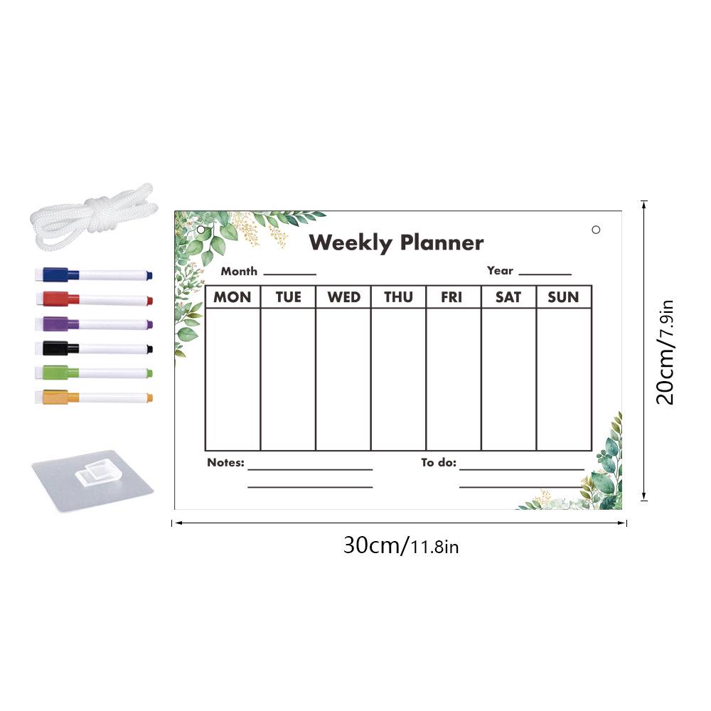 3D Acrylic Erasable Weekly Planner Board
