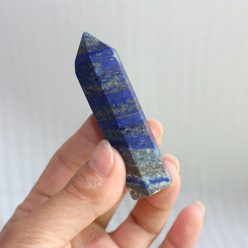 6070mm Natural Quartz Crystal Point Healing Obelisk Hexagonal Wand Decor Reiki