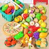 Peelable Pretend Play Fruits & Veggies Set - Fun Kitchen Toy for Children