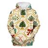 Men's Long Sleeve Christmas Print Pullover Hoodie for Holiday Party and Everyday Wear