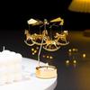 Rotating Metal Heat Candle Holder Spinning Tealight Stand for Festive Occasions Ideal Table Centerpiece and Decorative Accent