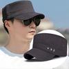 Fashion Five-Pointed Flat Cap Cotton Breathable Baseball Cap Adjustable Wide Brim Men Sun Hat