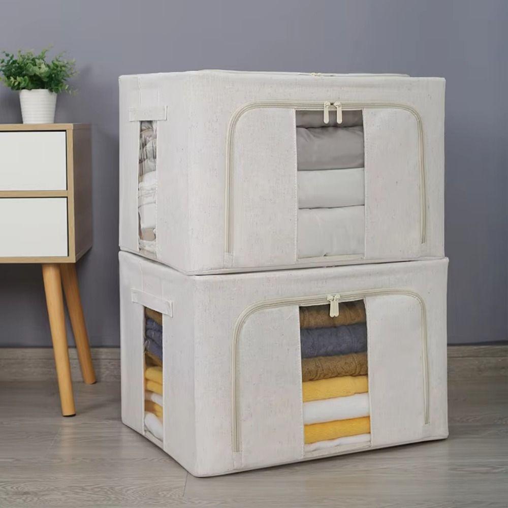 Large Capacity Closet Clothing Organizer Stackable Toy Storage Bins Fabric Storage Box  Wardrobe