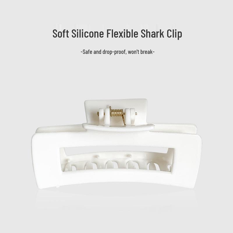 2025 Soft Silicone Shockproof Shark Hair Claw Clip - Durable, High-End Accessory