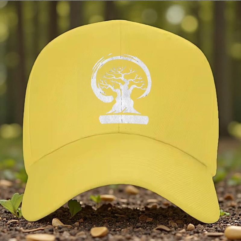 Tree Badge Baseball Cap Unisex Snapback Adjustable Polyester Casual Outdoor Sun Hat