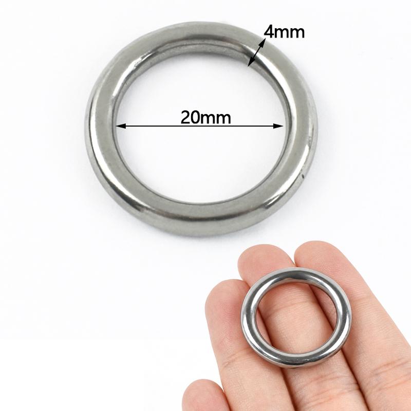 2-10Pcs 316# Stainless Steel Seamless O Rings Buckle Pet Collar Clasp Backpack Strap Hanging Bed Connection Anti-rust Ring