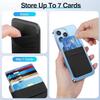 Magnetic Card Holder Phone Bag Wallet Wallet Slim Bank Cardholder Lycra Elastic Wallets for IPhone16 15 Pro Max Samsung