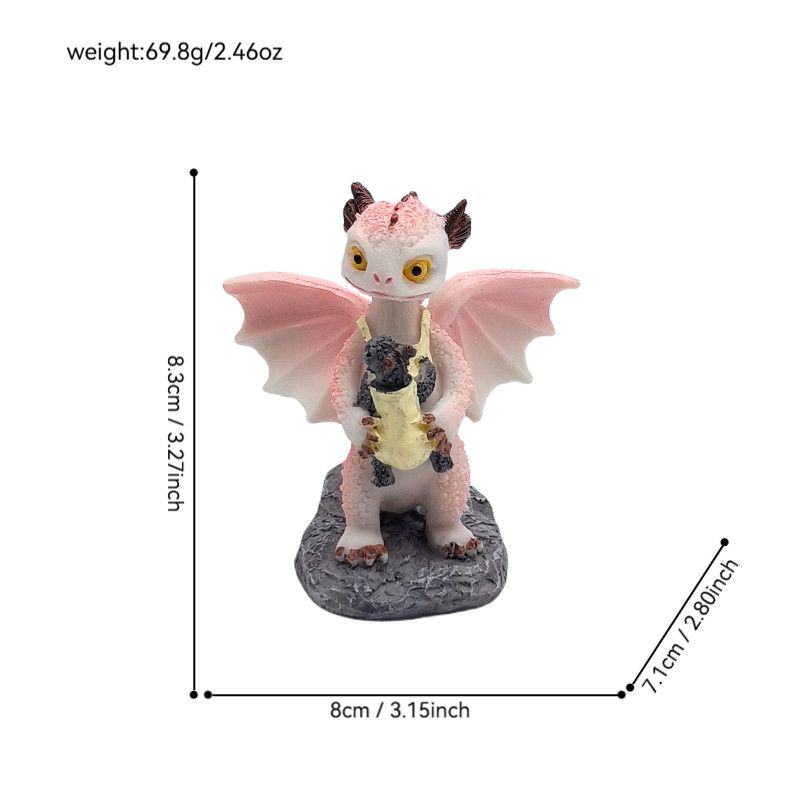 Cute Dragon Ornament Resin Miniature Statue Garden Succulents Home Bedroom Room Decoration Crafts Resin Home Decor Figurine Gift