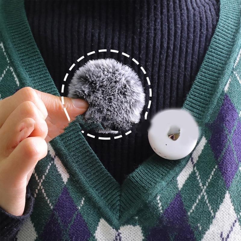 2Pcs Windscreen Cover for Omic Lavalier Microphones Windshield Artificial Furs Wind Screen Furry Sleeve