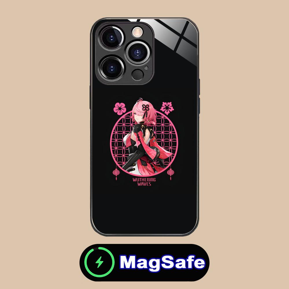 Wuthering Waves Taoqi Mobile Phone Case for iPhone 17 16 15 14 13 12 11 Air Pro Max Plus Mini MagSafe Glass Colorful Cover Cover