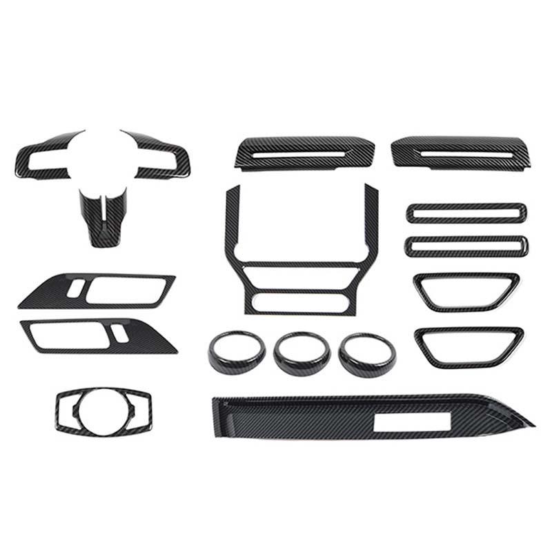 

ABS Декорация центральной консоли со стороны пассажира Наклейка-крышка на рулевое колесо Подходит для Ford Mustang 2015 и новее Аксессуары для интерьера