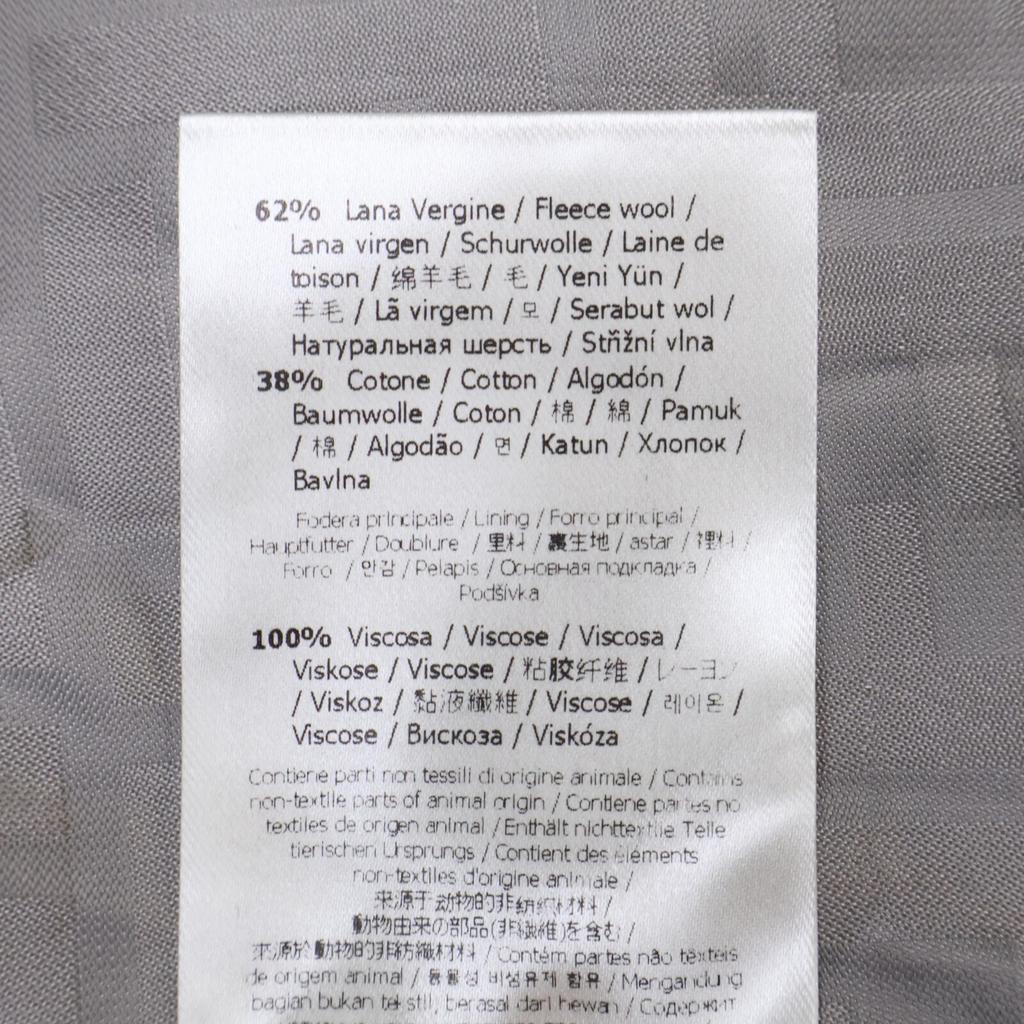 FENDI Domestic regular 23 year old FF6012ARU5 Wool cotton single-breasted long coat 38 greigeUsed