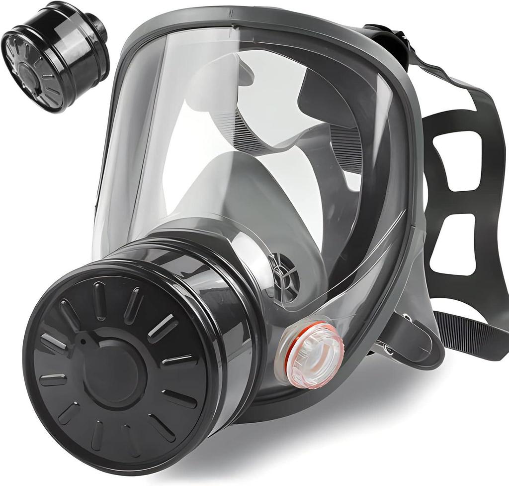 Maschera Respiratoria Integrale con Filtro 60923 per Vernici, Prodotti Chimici, Pesticidi e Polvere.