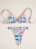 2025 Cross-Border European & American Sexy Print Bikini Swimsuit for Women