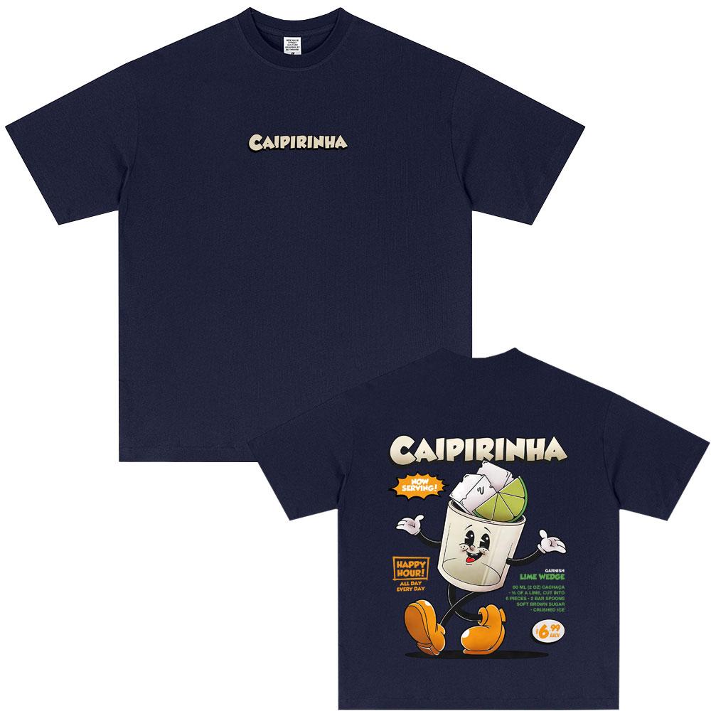 Caipirinha Cocktail Funny Meme T-shirt Men Women Clothing Art Aesthetic Short Sleeve T Shirt Male Casual Cotton Vintage T-shirts