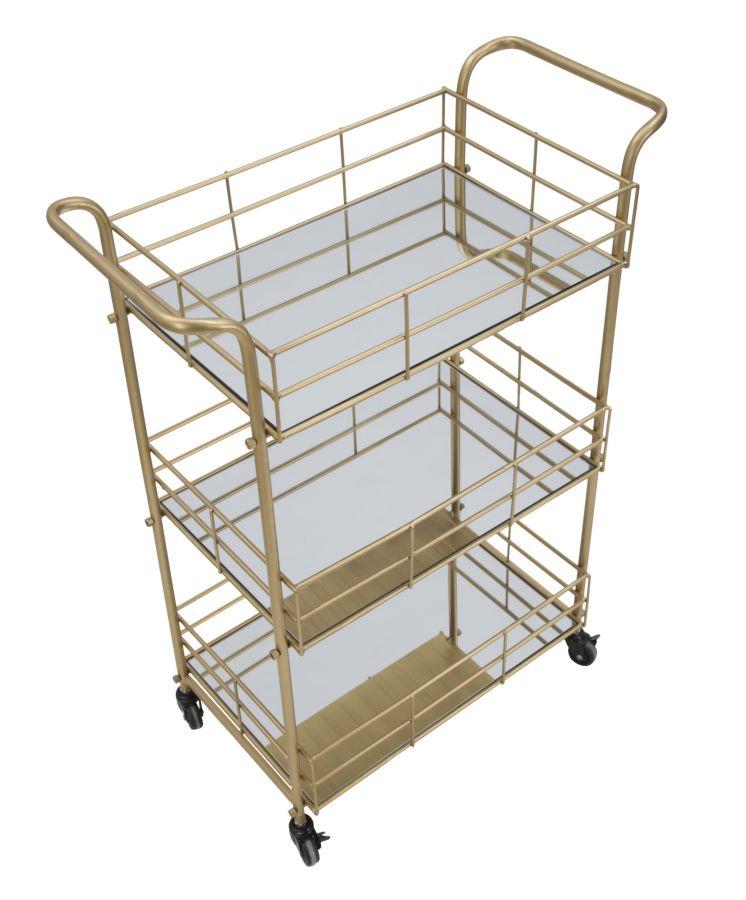 Glam Retro Trolley. Cm 60X30,5X80