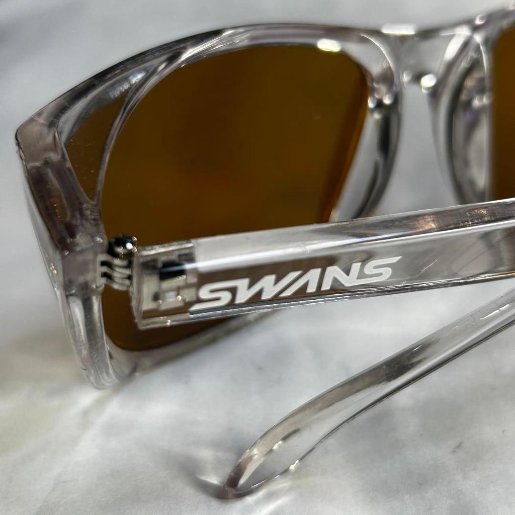 Used SWANS Sports Sunglasses UV Protection Clear Frame