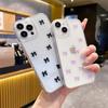Glitter Pink Small Bow Phone Case for IPhone17promax Small Fresh Style for Apple 16 Transparent Anti-fall 15
