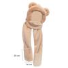 Cute Cartoon Bears Ears Plush Hat Warm Soft Hat Scarf Gloves Set Windproof Ear Protection Cap Women