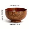1pc Acid Jujube Wood Bowl - Heat-Resistant & Sturdy, Anti-Fall Design - Vintage Tableware for Camping & Home