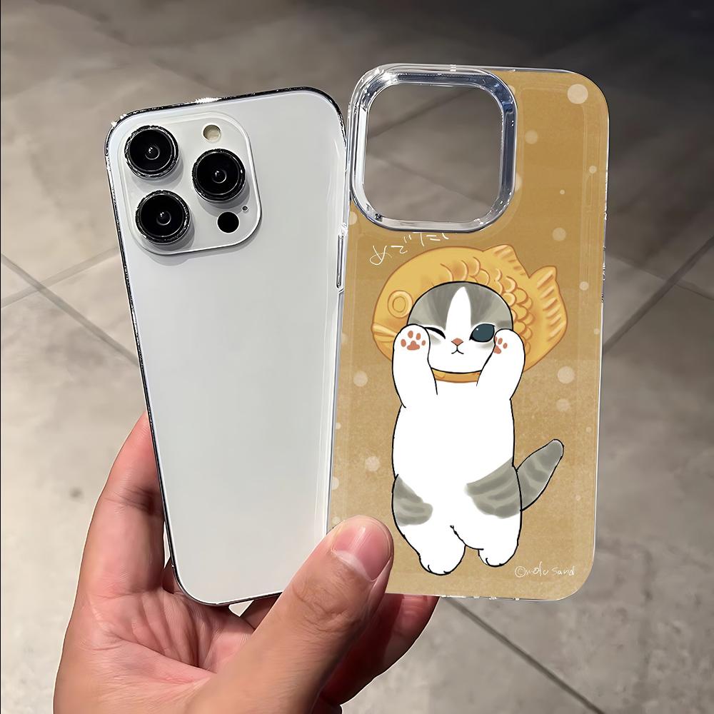 Cute Cat M-mofusandS Phone Case for Samsung Galaxy S25 S24 S23 S22 S21 S20 S10 Note20 Note10 FE Ultra Plus 5G Clear Back Cover