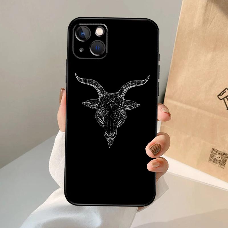 

Ram Skull Skeleton Horror Phone Case For iPhone 16 15 14 11 12 13 Pro Max Mini Plus X XS Max XR Cover Coque iPhone 16Pro MAX