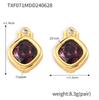 Chic Style Jewelry Set with Interchangeable Zircon - Unique Copper Design