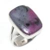 Ruby In Zoisite Handmade Lab-Created 925 Sterling Silver Jewelry Ring S.6 F3r85