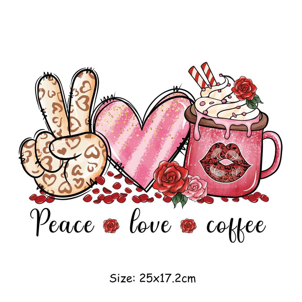 Happy Valentine'Day Patches auf Kleidung Wärmeübertragung Aufkleber Dekoration für Liebhaber Kleidung DIY Streifen Aufkleber Mädchen Junge