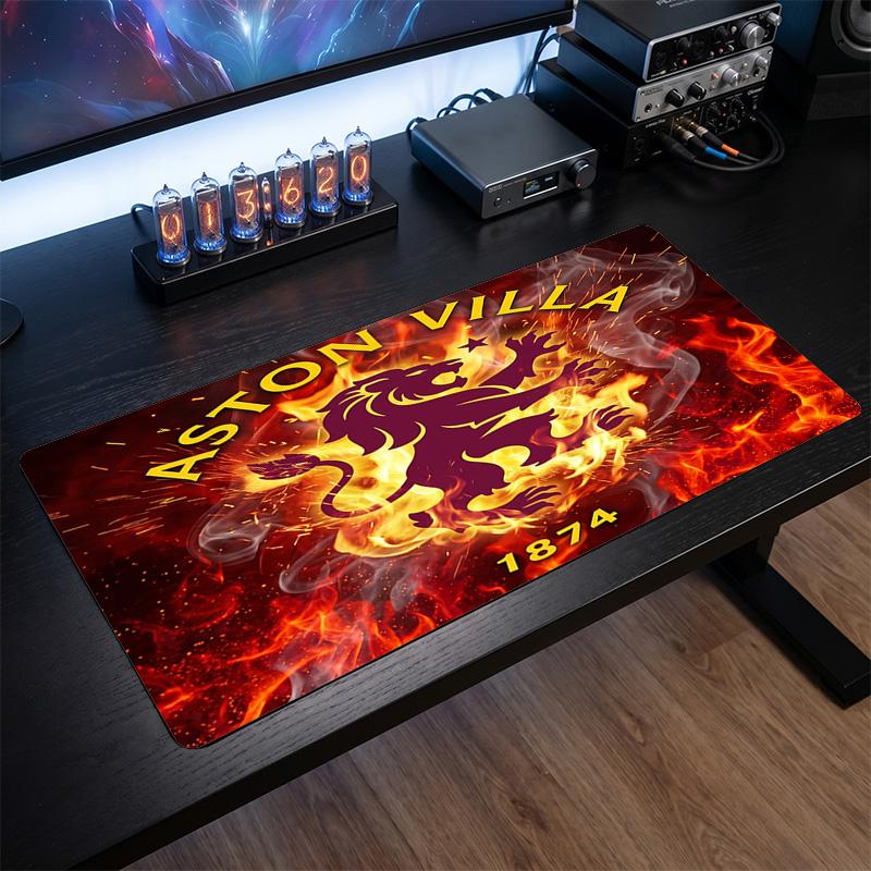 Aston Villa Football Print Large Mouse Pad, Anti-Slip Extended Gaming Desk Mat for Office Home