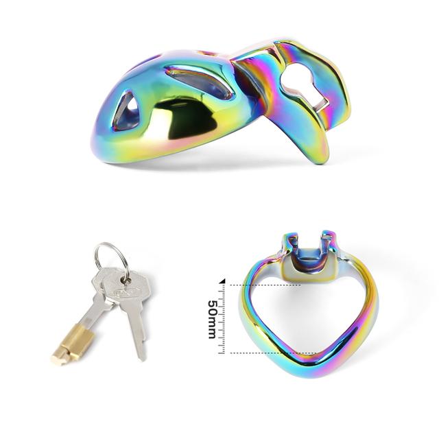 Super Small 3 Color Male Chastity Cage Stainless Steel Lockable Penis Ring Cock Cage Metal Chastity Belt Adults Sex Toys For Men
