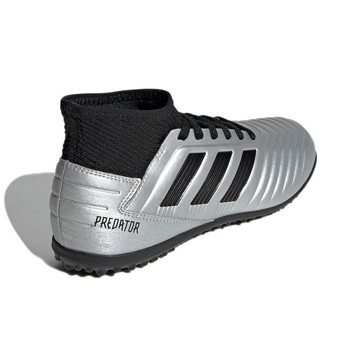 Adidas Predator Tango 19.3 Comfortable Durable Mid-Top Kids Football Shoes Silver Black Kids Football Shoes G25802