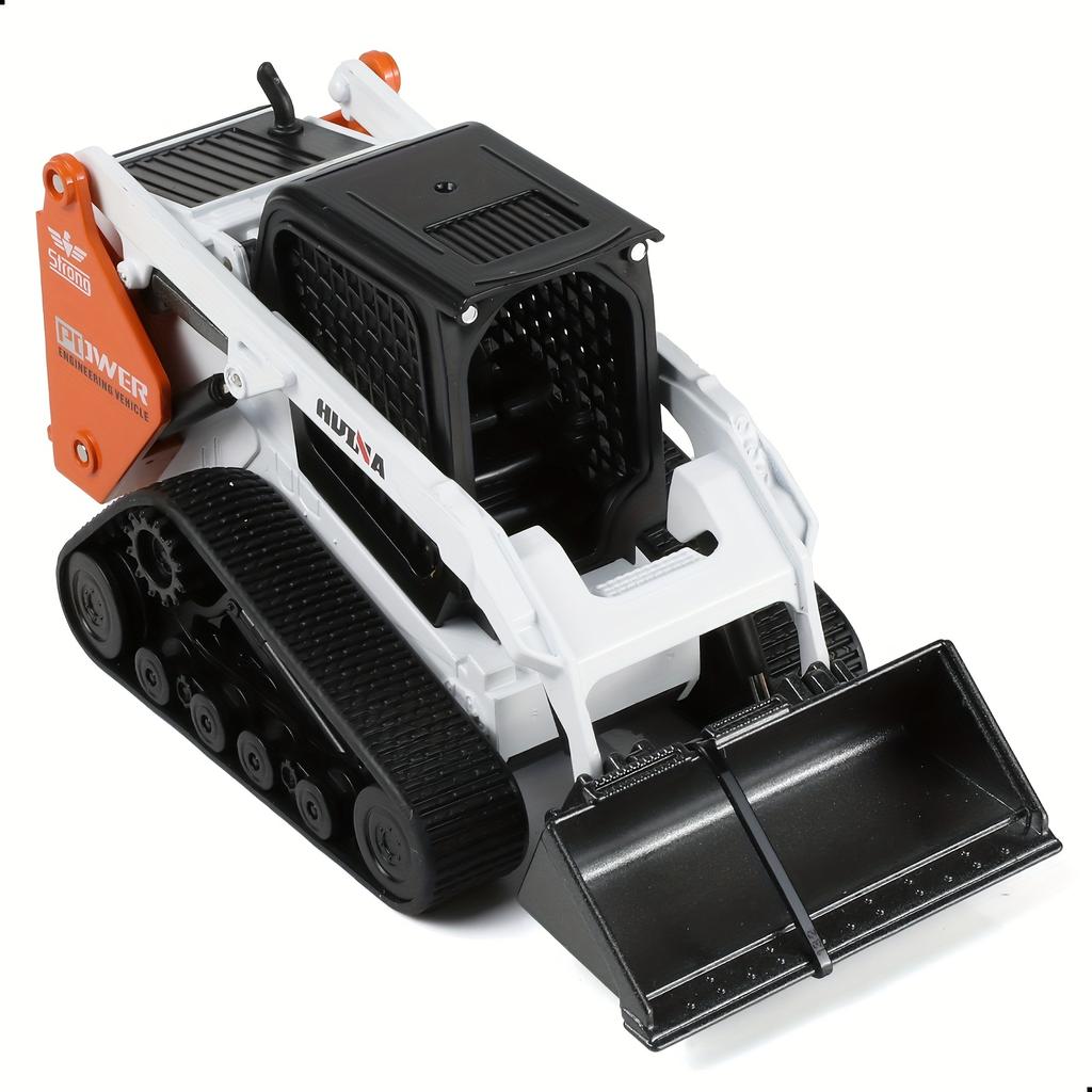1:50 Scale Die-Cast Metal Engineering Vehicle Model Forklift with Orange Accents Holiday Gifts For Kids