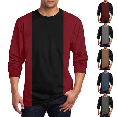 T-shirt à col rond pour homme, vêtement d'extérieur à manches longues, imprimé, créateur de mode, vintage