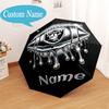 Custom Name Rider's Shield Emblem Umbrella Folding Umbrella, Automatic Umbrella - 8-Frame for Travel, Casual Lightweight Personalized Gifts