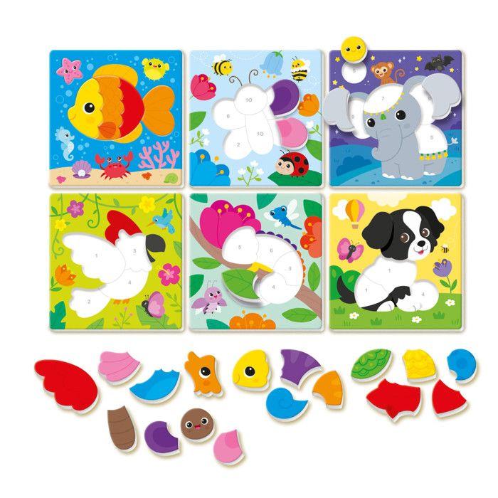 Clementoni Logic Numeri e Colori 16871 Puzzle Educativo 3-5 Anni Multicolore