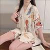 Cardigan Short Sleeve Shorts Pajama Set Girls Summer Kimono Sweet Cute Panda Can Wear Loungewear